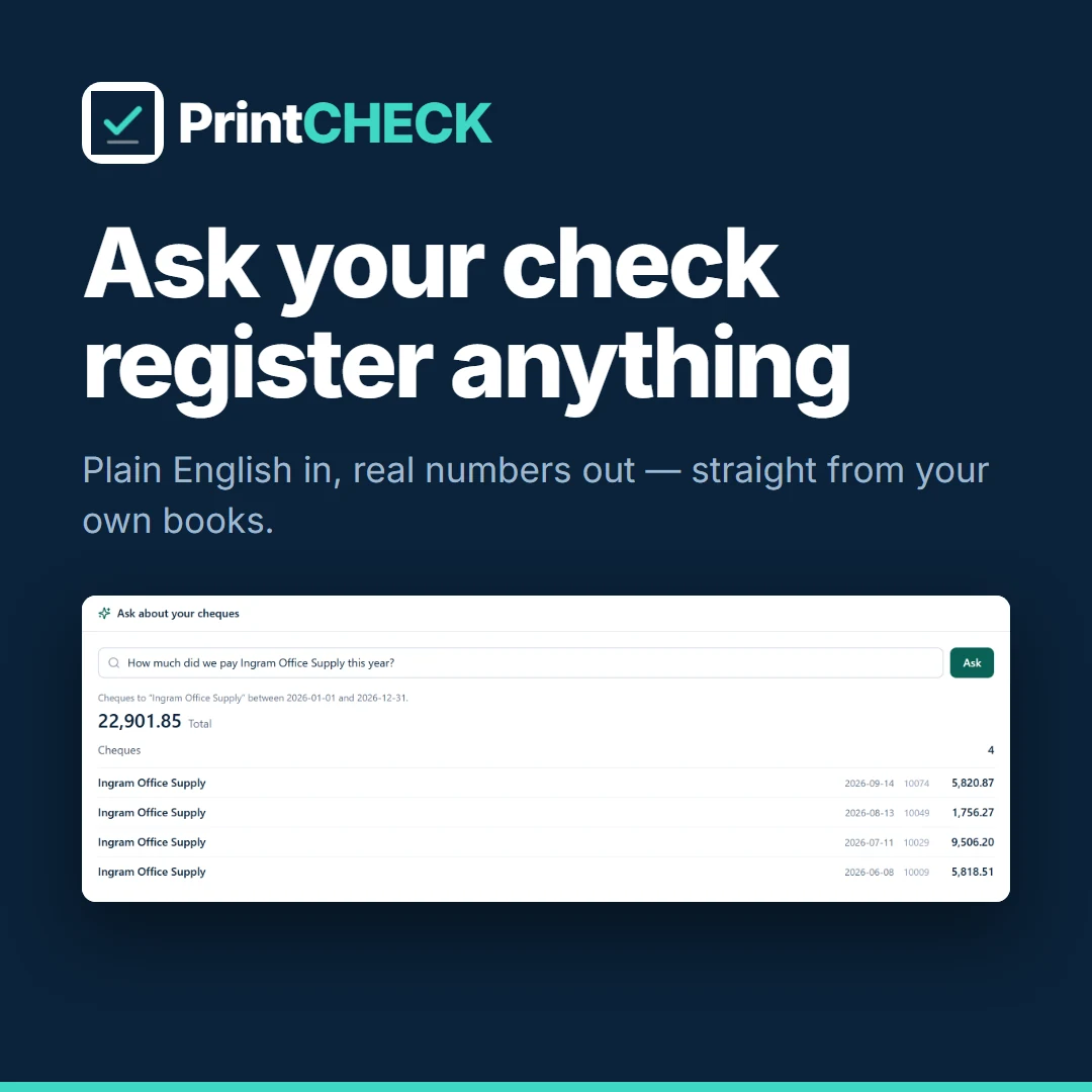 Ask your check register
