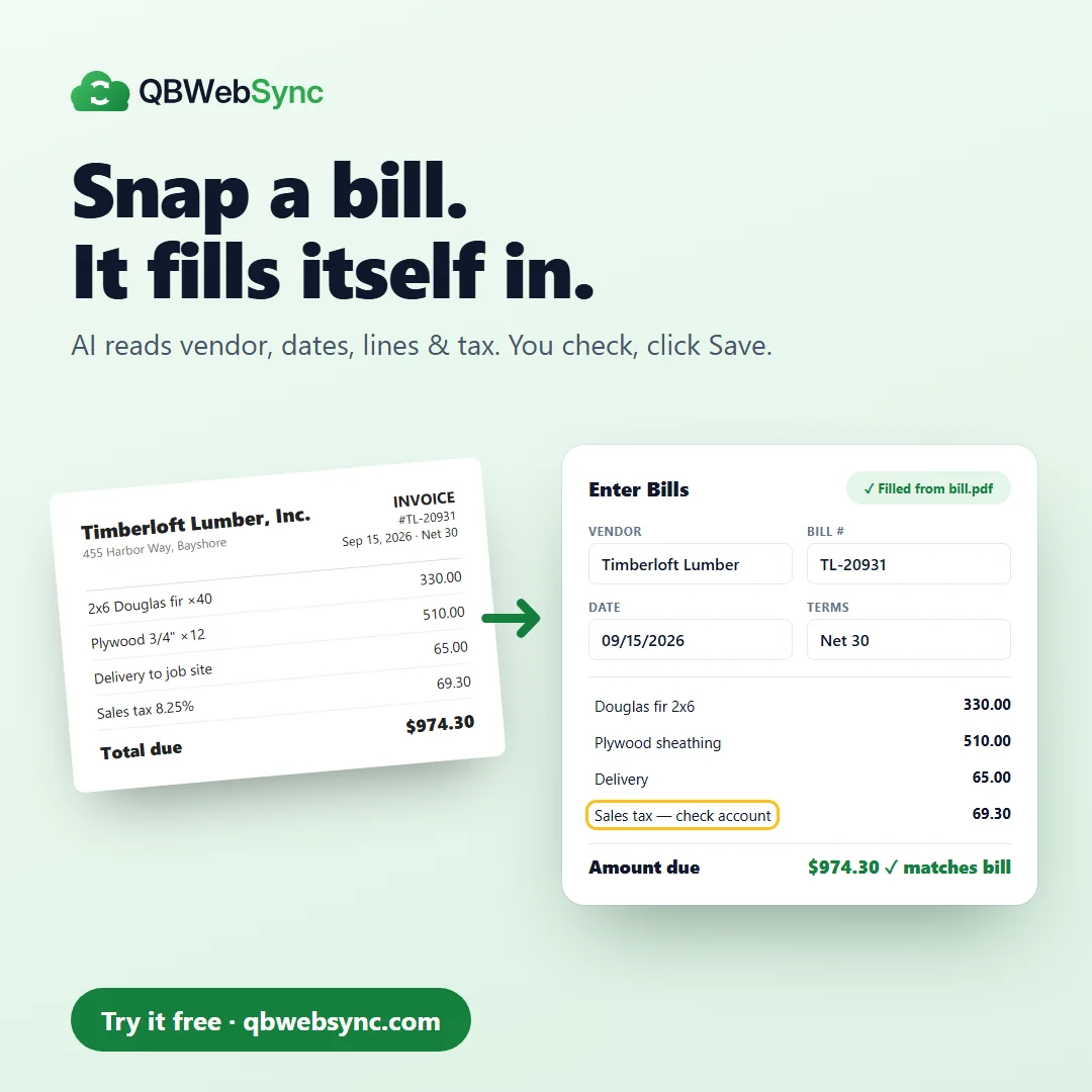 Bill capture — snap a bill, it fills itself in